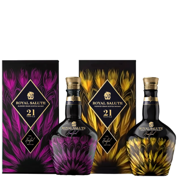 皇家禮炮21年調和式蘇格蘭威士忌新奢時尚系列第三代(燦金羽冠&耀紫羽冠)